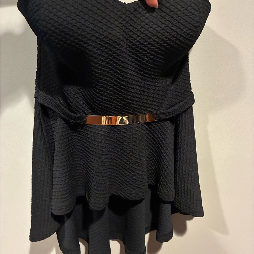 Papaya Strapless Peplum Top